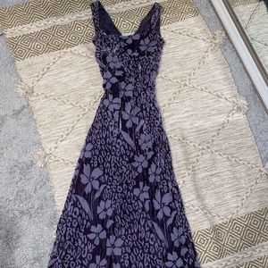 VINTAGE SILX PURPLE FLORAL DRESS